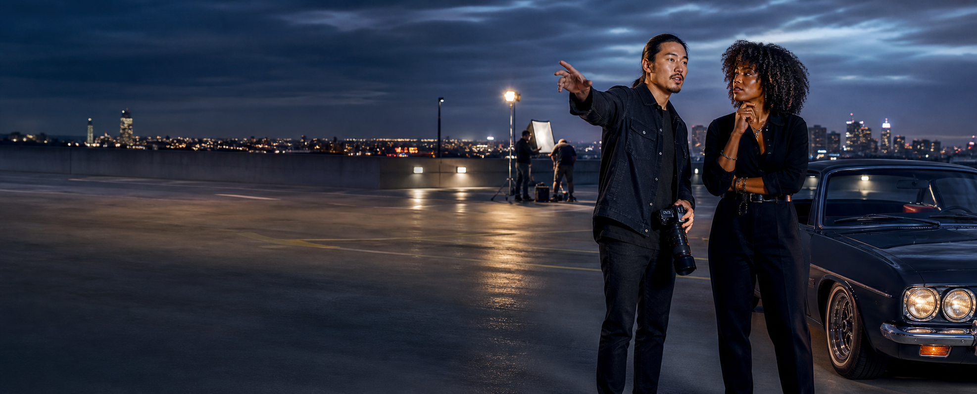 A commercial photographer and creative director planning an automotive shoot